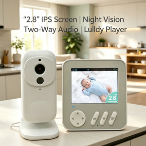 Monitor portátil para bebés con función VOX, alarma, canciones de cuna y ruido blanco integrados, ecológico. - Product Image 3