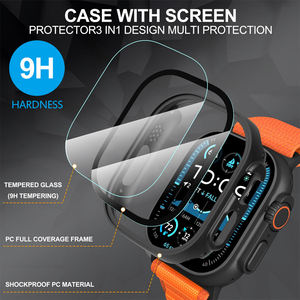 Coque de protection intégrale en PC rigide de qualité supérieure personnalisée en usine avec verre trempé pour Apple Watch Ultra 3/4 49 mm - Product Image 2
