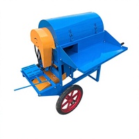 Batteuse à riz portable Rongda avec tamis de nettoyage, batteuse agricole électrique ou à essence pour céréales