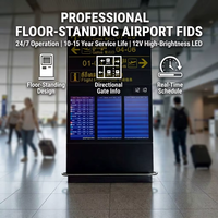 Sistema de Pantallas FIDS Completo, Terminal LCD Personalizado OEM para Información de Pasajeros en Aeropuertos y Metro, Sistema de Señalización