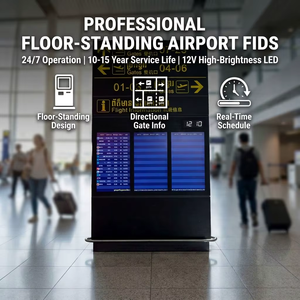 Sistema de Pantallas FIDS Completo, Terminal LCD Personalizado OEM para Información de Pasajeros en Aeropuertos y Metro, Sistema de Señalización - Product Image 1
