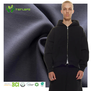 Sudaderas de tela verde para hombre, sudaderas con capucha con logotipo personalizado de algodón 100%, sudadera con cremallera doble, jersey de gran tamaño, Sudadera con capucha de peso pesado para hombre - Product Image 1