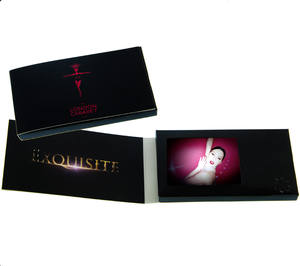 クリエイティブデザイン2.4 "ブラック<span class=keywords><strong>LCD</strong></span>手作りカスタマイズ形状名刺パンフレットTV映画キャラクタースタイルゴールドトレードギフト紙 - Product Image 1