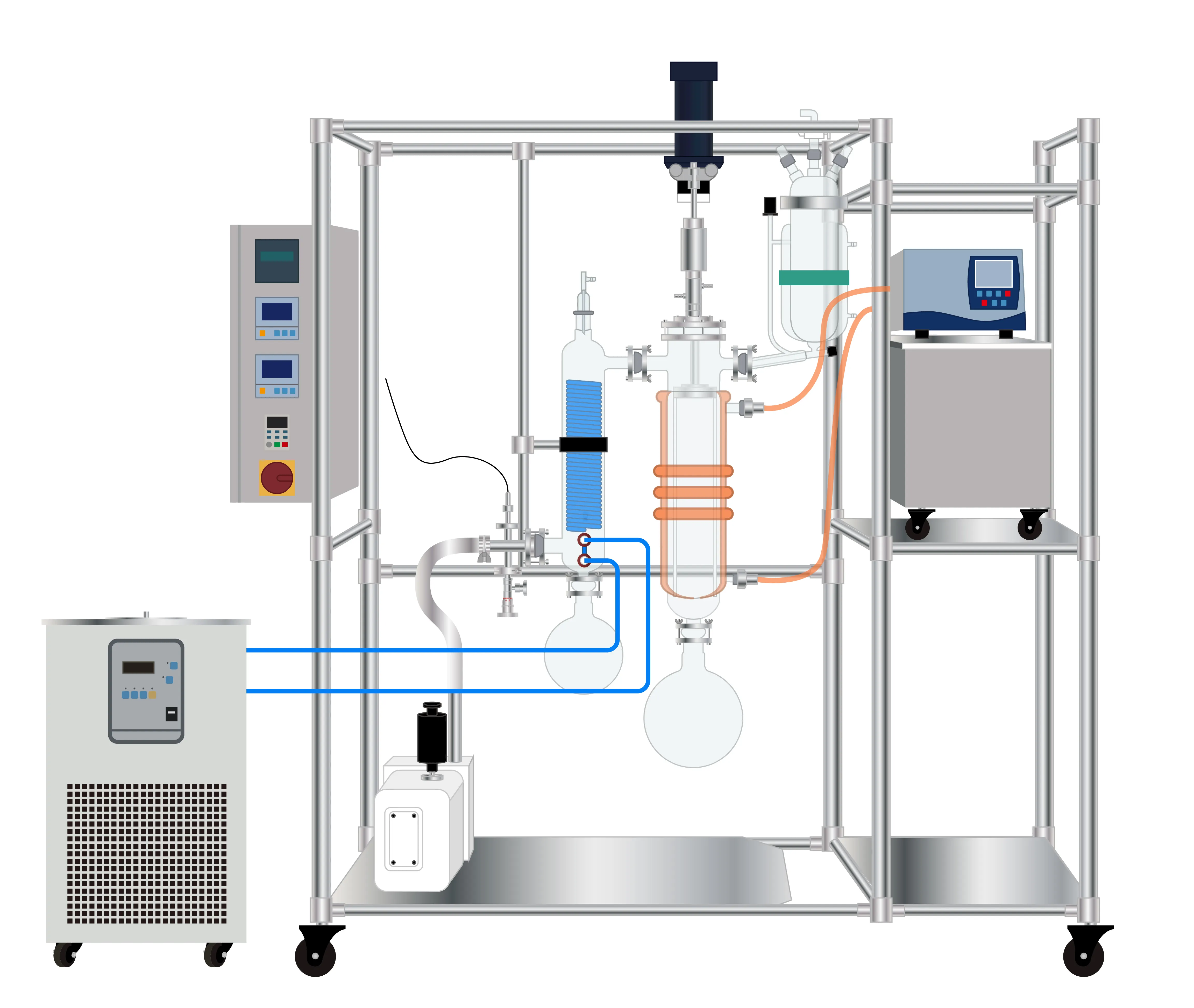 AYAN Factory Stock Available Wiped Film Molecular Evaporator industrial distillation equipment
