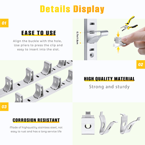 Clip en métal trou horizontal <span class=keywords><strong>colonne</strong></span> vitrine étagère support accessoires trou horizontal <span class=keywords><strong>colonne</strong></span> - Product Image 4