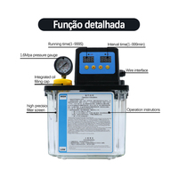 Pompe à huile électrique 220V en stock au Brésil, 0,5L 1L 2L 3L, graisseur automatique avec jauge pour machine de découpe et de fraisage CNC
