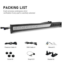SHEHDS 18x10w Barres lumineuses LED étanches pour lavage mural, RGBWauv 6 en 1, barres lumineuses LED complètes par IP65 RGBLAC, éclairage mural