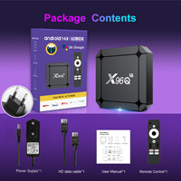 Ihomemix OEM ODM Support TV BOX Android 14 OS RK3518 2GB 16GB EMMC 2.4G 5G WIFI 6 Jeux de Football X96Q Android 14 Smart TV BOX