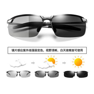Lunettes de soleil polarisées pour hommes 3043-2, demi-monture, verres TAC, protection UV400, lunettes de sport - Product Image 2