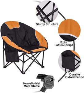 Woqi الثقيلة رخيصة كرسي تخييم قابل للطي مع مظلة مسند - Product Image 3