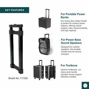 Tianyu - Asa de Equipaje Retráctil y Desmontable, Barra de Arrastre para Carro, Capacidad de Carga de 100 kg, Repuestos para Caja de Herramientas, Alta Calidad - Product Image 2