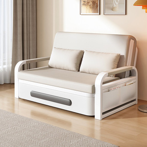 Convertible Foldable Modern Multi-Function Metal &amp; Fabric <strong>Sofa</strong> <strong>Bed</strong> <strong>with</strong> <strong>Storage</strong> for Small Apartments Living Room Bedroom - Product Image 4