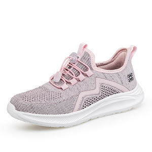 Nuovo semplice comfort scarpe da donna fascia elastica maglia leggera tessuto da passeggio Sneaker per signora anziana 35-41 prezzo basso ti fanno logo - Product Image 3