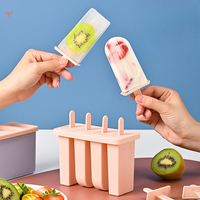 Moules de congélation en silicone réutilisables de haute qualité de qualité alimentaire sans BPA Popsicle Ice Cream Makers avec des bâtons en bois pour les enfants