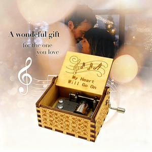 <span class=keywords><strong>My</strong></span> Heart Will Go ON Retro กล่องดนตรีไม้แกะสลักเลเซอร์เป็นมิตรกับสิ่งแวดล้อม - Product Image 3