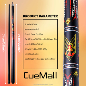 CueMall Fiberglass <b>Pool</b> Cue 58" Professional <b>Pool</b> <b>Stick</b> 12.5mm 4-Layer Tip Low Deflection Cue <b>Stick</b>, Billiard Cue <b>Sticks</b> - Product Image 4