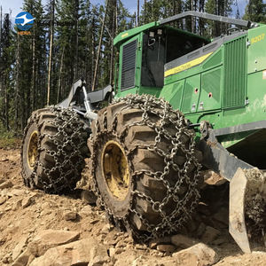 Chaîne de protection de <span class=keywords><strong>pneus</strong></span> pour fabricant OEM, chaîne à barres en V et à clous, adhérence supérieure sur tous les terrains, chaîne de débusqueur forestier en acier allié - Product Image 3