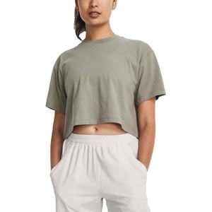 Camiseta Corta de Algodón de Alta Calidad Personalizada, Talla Grande, Moda Femenina, Camiseta Corta, Top Corto, Camiseta para Mujer - Product Image 3