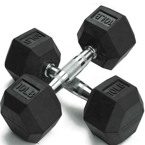 Haltères hexagonales noires fixes, équipement <span class=keywords><strong>de</strong></span> gymnastique, <span class=keywords><strong>musculation</strong></span>, 1 pièce - Product Image 1