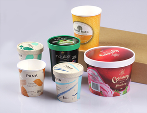 Trực tiếp bán súp đưa ra Bio tông tarrina <span class=keywords><strong>container</strong></span> với nắp cho Ice Cream và thực phẩm sử dụng - Product Image 6