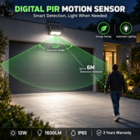 Projecteur solaire extérieur IP65 de sécurité avec LED haute luminosité 3CCT, matériau ignifuge V0, garantie 3 ans pour jardin et terrasse