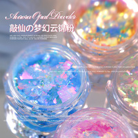 Aurora Mermaid Opal Nail Art Glitter Poudre Paillettes Irisé Caméléon Flocons Holographique Irrégulier Flocons Manucure Poudre