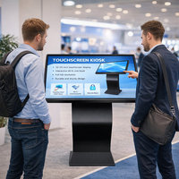 Kiosco con Pantalla Táctil en Forma de K, con Soporte para Suelo, WiFi Interactivo, Señalización Digital LCD de 86 Pulgadas, Pantalla Publicitaria para Centros Comerciales