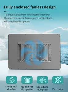 คอมพิวเตอร์อุตสาหกรรม A.I.O X86 ออลอินวัน พร้อม NFC/RFID หน้าจอสัมผัสแบบ Capacitive 10 จุด มาตรฐาน IP65 ระบายความร้อนแบบไร้พัดลม ตัวเครื่องอะลูมิเนียม ใช้ CPU J1900/I5/I7 พร้อมส่ง - Product Image 2