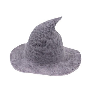Sombrero <span class=keywords><strong>de</strong></span> <span class=keywords><strong>bruja</strong></span> divertido <span class=keywords><strong>de</strong></span> punto fino para Halloween, estilo occidental, para primavera y otoño, <span class=keywords><strong>gorro</strong></span> puntiagudo para adultos, sombrero <span class=keywords><strong>de</strong></span> mago liso al por mayor - Product Image 5
