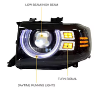 Feux de voiture pour Toyota Land Cruiser LC70-LC79 Phares avant 2007-2020 Projecteur LED Feux de croisement Clignotants Pièces automobiles
