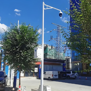 Mạ kẽm nhúng nóng 6M 8M 10m thép hình ống CCTV cực với Màn hình máy ảnh ngoài trời đường giao thông đèn cực - Product Image 1