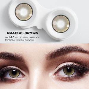 <span class=keywords><strong>Lentilles</strong></span> <span class=keywords><strong>de</strong></span> <span class=keywords><strong>contact</strong></span> souples colorées PRAGUE Premium 14,2 mm 40 % d'eau jetables <span class=keywords><strong>annuelles</strong></span> CE ISO13485 pour un éclat naturel - Product Image 2