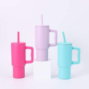 Nouveau Portable Double Vide En Acier Inoxydable Voyage Gobelet Poignée Moderne <span class=keywords><strong>Paille</strong></span> En Plastique pour L'extérieur Tasse <span class=keywords><strong>À</strong></span> Café Utiliser Chaud Froid - Product Image 1