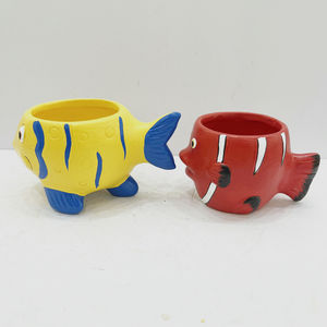 Dessin animé Animal bonsaï décoration de jardin intérieur succulent jardinière <span class=keywords><strong>Pot</strong></span> Mini Pots de fleurs en céramique animaux marins Pots de bureau Vases - Product Image 4