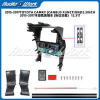 Layar 12.3 Inci ABS Matte Finish Android Car Stereo DVD Player Frame untuk Radio Mobil 2015-2018
