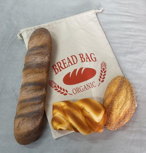 ถุงผ้าฝ้ายและผ้าลินินแบบมีเชือกผูก ปรับแต่งได้ เป็นมิตรกับสิ่งแวดล้อม และนำกลับมาใช้ใหม่ได้ สำหรับใส่ขนมปังหรือใช้เป็นถุงช้อปปิ้ง - Product Image 4