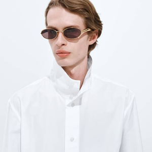 Gafas de Sol Metálicas Ovaladas Retro Bottega BV con Protección UV, Gafas de Moda para Hombre y Mujer, Uso Diario, Viajes, Veneta - Product Image 2