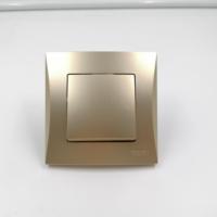 Duvar yaki soket işık kontrolü ile 1 2 Gang 220V kapak kurulu Dimmer Panel akıllı Fan Metal Modern cam Jung anahtarı