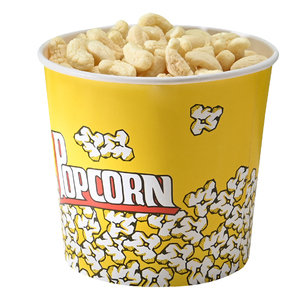 Gobelets à pop-corn avec logo personnalisé, récipients d'emballage alimentaire à emporter, gobelets à pop-corn en papier jetables de 85 oz