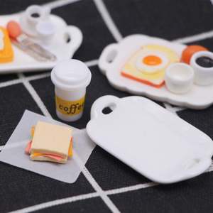 Assiette miniature pour maison de poupée, accessoires de <span class=keywords><strong>vaisselle</strong></span>, porte-<span class=keywords><strong>savon</strong></span>, modèle créatif pour jeu alimentaire, accessoires de décoration - Product Image 3