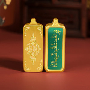 Ciondolo Talismano Tai Sui Dipinto a Mano di Putuoshan, Amuleto del Bodhisattva Manjushri, Collana in Acciaio Inossidabile, Scatola Gau - Product Image 3