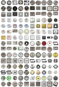 <strong>Elevator</strong> Spare <strong>Parts</strong> Red/White LED Light color Black Edge Round lift button For 32mm Hole - Product Image 5