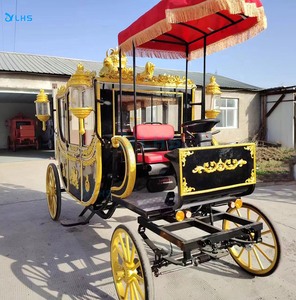 Black Luxury Royal Carriage/Marathon Retro Wedding Carriage/4-wheel European Electric Royal Carriage for Sale - Product Image 3