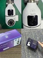 Caméra de sécurité panoramique PTZ sans fil haute définition à 360 degrés, type ampoule, compatible CMOS, compression H.265, cloud