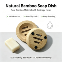Boîte à savon en bambou durable, écologique, anti-moisissure, drainante, forme personnalisée, porte-savon en bois, porte-shampooing en bambou