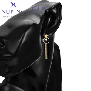 X23408149 xuping jewelry vogue high-class novel office career lady girl gift pearl long tassel earrings