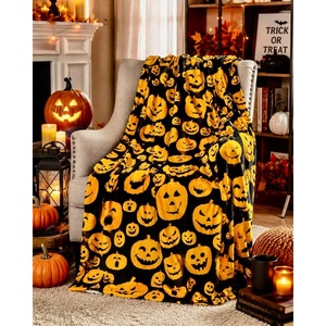 <b>Halloween</b> Pumpkin Bat Ghost Flannel <b>Blanket</b> Throw <b>Blanket</b> Nap <b>Blanket</b> Spooky <b>Halloween</b> Decor Lightweight Breathable Custom Print - Product Image 6