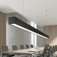 Lampe suspendue rectangulaire moderne à LED linéaire pour garage