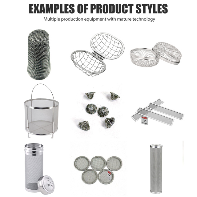 Custom Wire Mesh Filter 15-100 Micron Round Stainless Steel Screen Filter Mesh Disc Woven Filter Cylinder Industry Filter Sieve