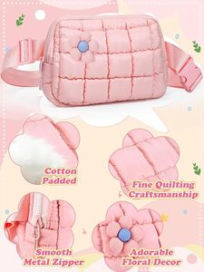 Sac à bandoulière matelassé rose tendance pour fille de 12 ans, mini sac à bandoulière pour un usage quotidien - Product Image 2